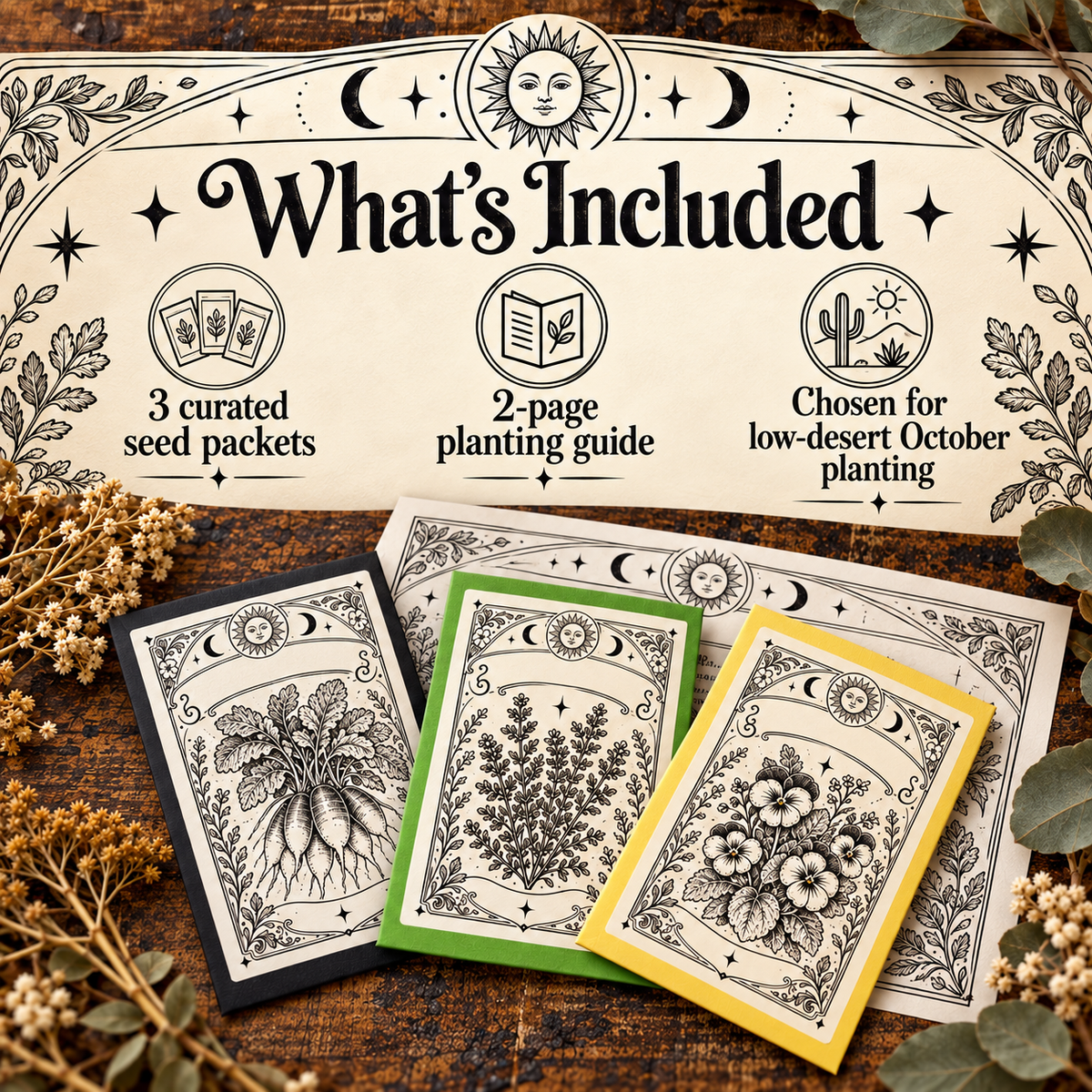 October Seed Pack for Arizona Low Desert Gardens