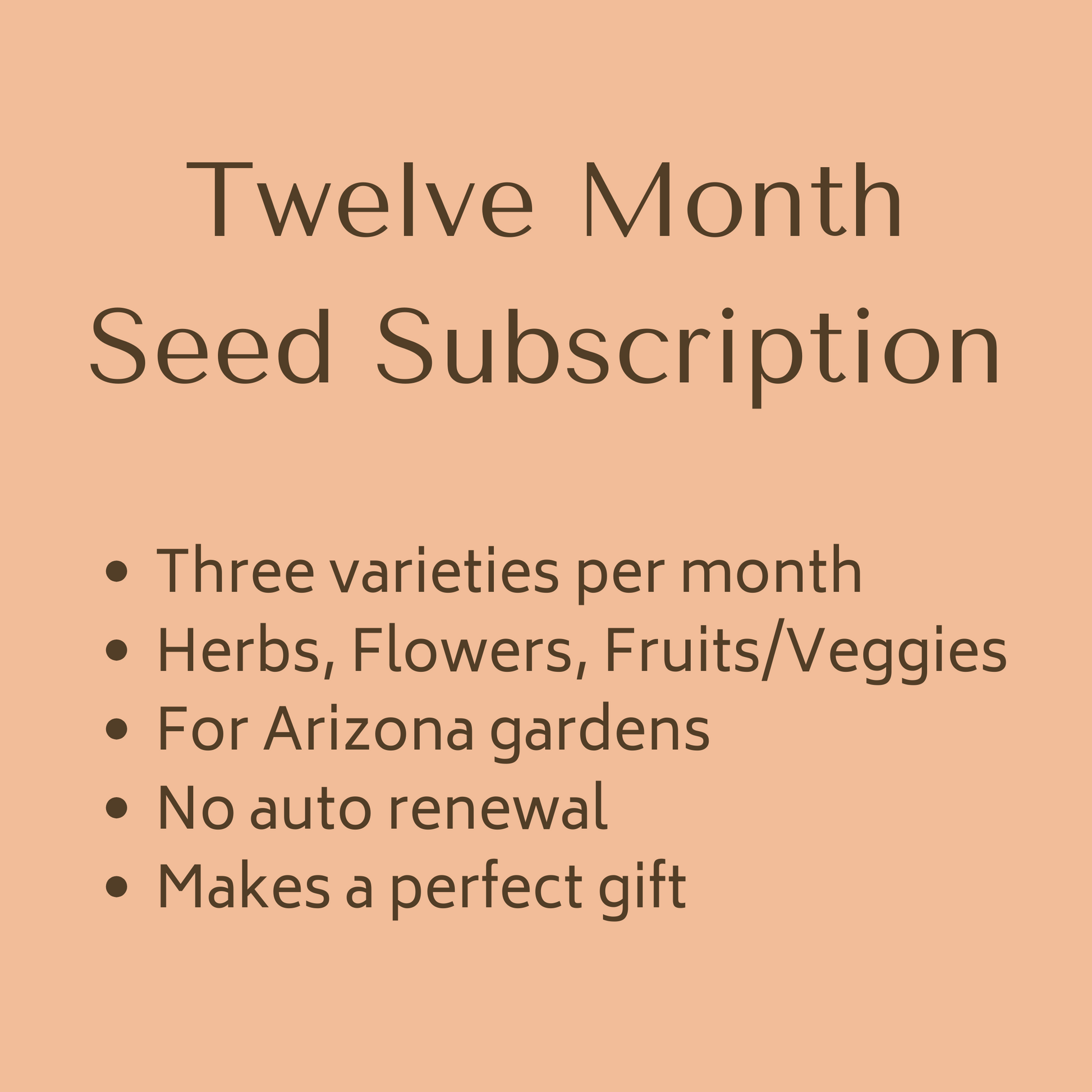 plant seed subscription 12 Month Subscription – Fertile Desert Club